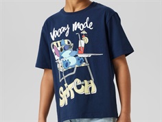 Name It t-shirt navy blazer with Stitch print  